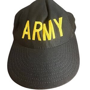 Vintage Black ARMY Trucker Hat Northstar USA Made Military Cap